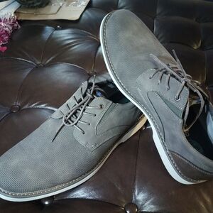 Nunn Bush Gray Gel Lace-Up Oxfords